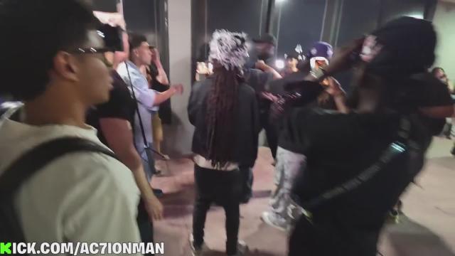 Ac7ionMan Films Fight Outside Clavicular's Nightclub
