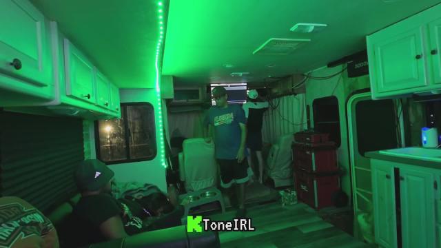 Kick Streamer ChickenAndy stops his girlfriend AdrianahLee from leaving his RV and a scuffle breaks out between the two
