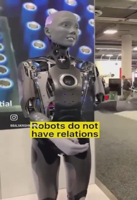 ROBOT ROASTS HUMAN  Man: “DO YOU HAVE A BOYFRIEND?”  Robot: “Why? Are you asking for a friend?”  Man: “I’m asking for me!”  Robot: “No, I don’t have a boyfriend… Do you?…  I’ll take that as a yes.”  HUMANOID: 1   HUMAN: 0