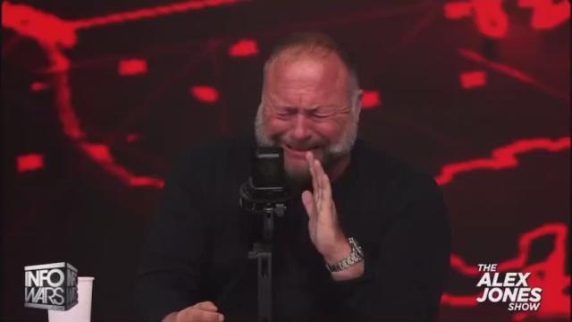 NEW: Alex Jones breaks down in tears as he claims federal authorities are getting ready to shut down his studio.