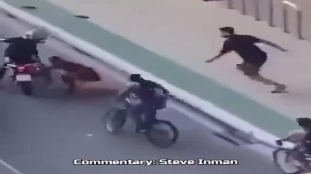 Thief On Bike Fucked Around And Found Out