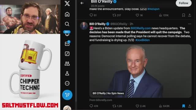  Bill O'Riley Says They are Pulling Joe Biden 