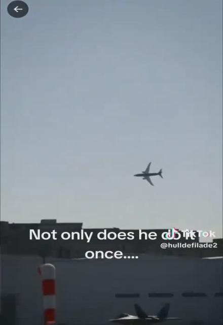 Bad ass Trump plane does a fly by and buzzes the tower after winning the debate!