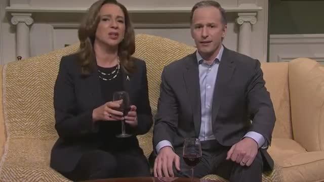 When SNL makes fun of their anointed candidate…   You know there is trouble in paradise.  “I make friends with school shooters!”