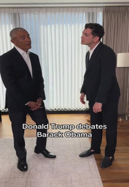 Donald Trump debates Barack Obama #donaldtrump #barackobama #impressions 