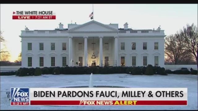 NEW — Biden Preemptively Pardons Anthony Fauci, Mark Milley and Jan. 6 Committee Members