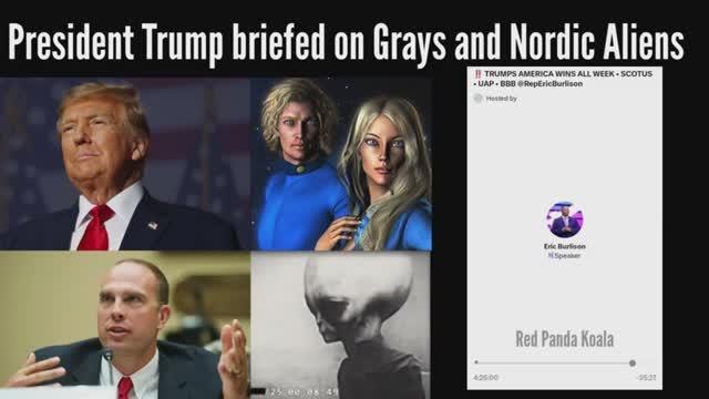 President Trump briefed on Grays and Nordic Aliens