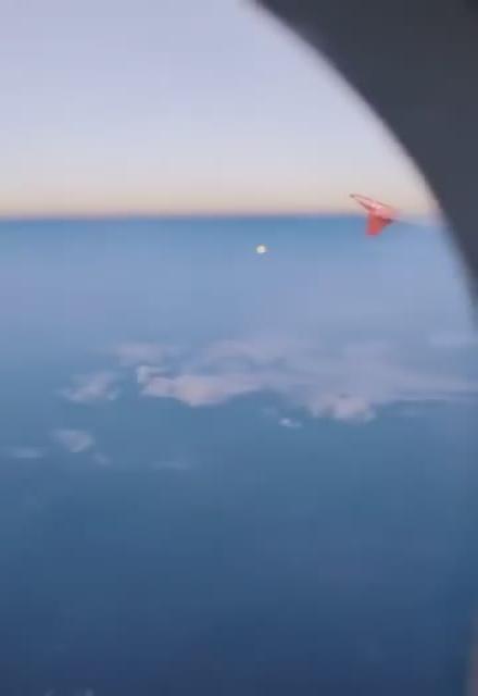Man questions why the Moon appears to be below the horizon whilst flying.