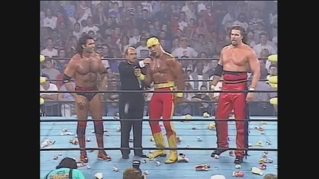 Hulk Hogan dead at 71 - Hulk Hogan forms The nWo with Scott Hall and Kevin Nash