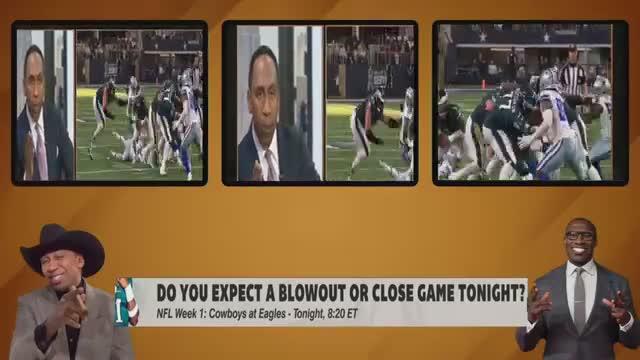 FIRST TAKE | "Cowboys get blown out today" - Stephen A. Smith claims Hurts & Eagles D. outplay Dak