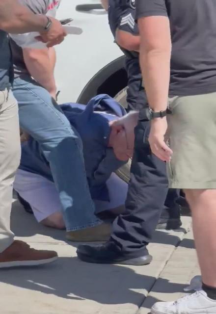 BREAKING: MAN ARRESTED AFTER CHARLIE KIRK SHOOTING  Police have arrested a man following the shooting at Charlie Kirk’s Utah Valley University event.  He is alleged to be the gunman, though authorities have not yet officially confirmed this.  Kirk was shot in the neck during the event and remains hospitalized.