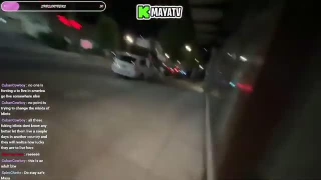 Antifa ATTACKING streamer - MayaTv on Kick