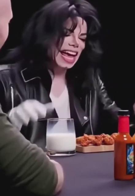 MJ Eating Hot Wings!!!
