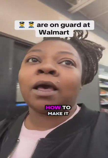Woman documents additional security guards on duty now that EBT payments are delayed at her local Walmart.