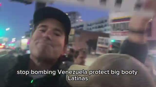 Alex Stein - Protesting the Attack on Venezuela