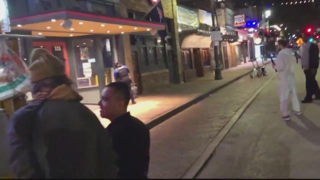 Nick White films crazy Knockout 💤 on 6th street