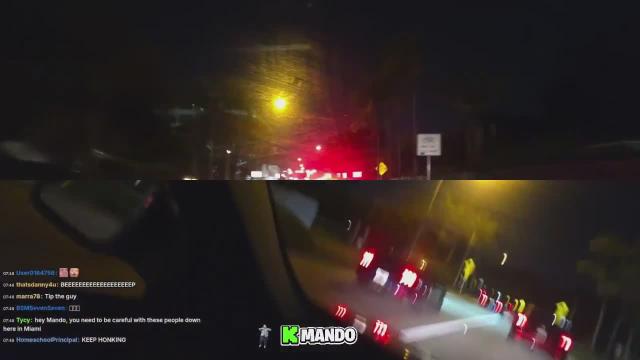 Kick Streamer Mando road rages 💀