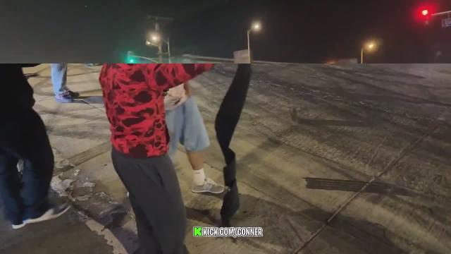Kick Streamer Conner films crazy street takeover