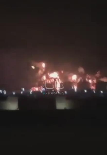 Fire continues to burn remaining fuel tanks at Salalah Port in Oman after Iranian drone strikes earlier today.