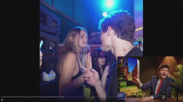 Nick Fuentes reacts to a clip of a woman slapping Clavicular..