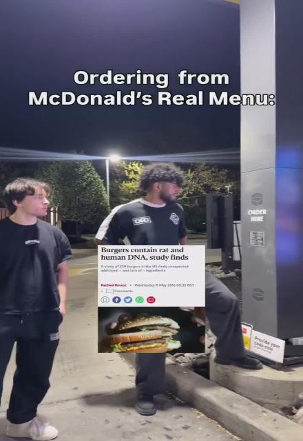 They were ordering from McDonald's real Menu. 👀