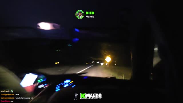 Kick Streamer Mando swerves around a deer while driving