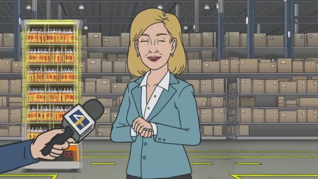 Old Beavis and Butt-head get a job at Amatron - Nacho cheese in a spray can